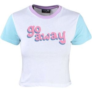 Lazy Oaf colorblock Go Away Tee